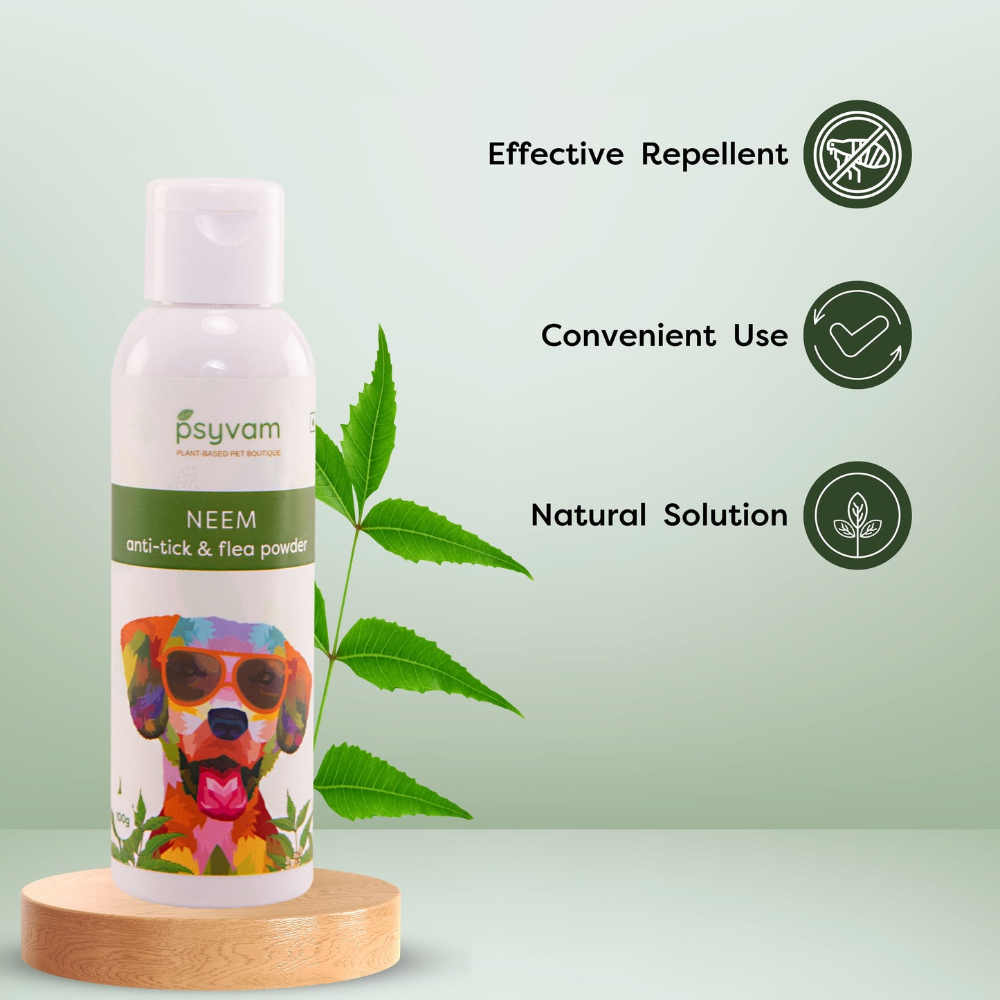 Image of Psyvam Anti Tick & Flea Powder Neem Benefits