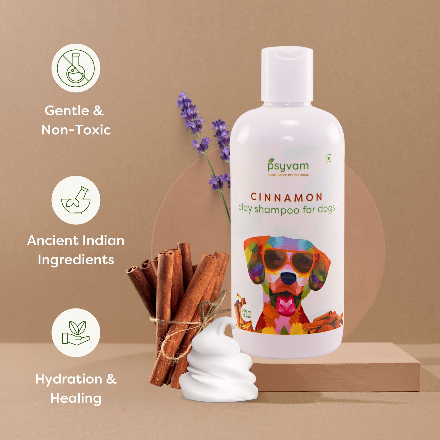 Image of Psyvam Clay Shampoo for Dogs Cinnamon Benefits