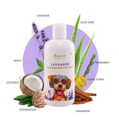 Image of Psyvam Clay Shampoo for Dogs Lavender Ingredients