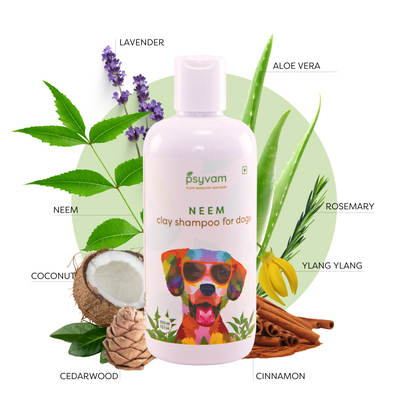 Image of Psyvam Clay Shampoo for Dogs Neem Ingredients