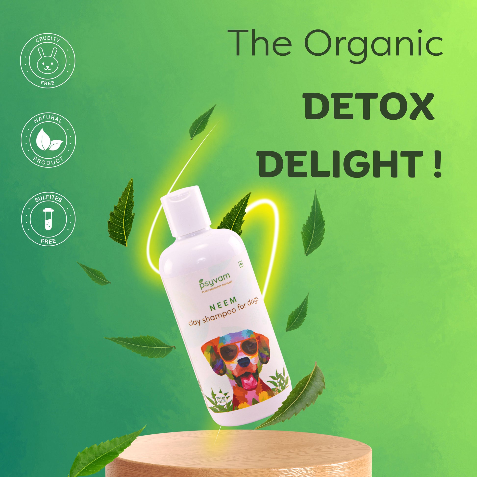 Image of Psyvam Clay Shampoo for Dogs Neem Tagline