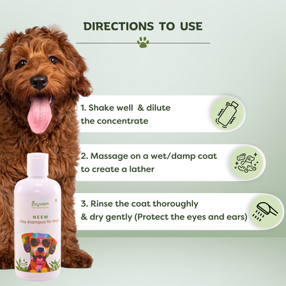 Image of Psyvam Clay Shampoo for Dogs Neem Usage