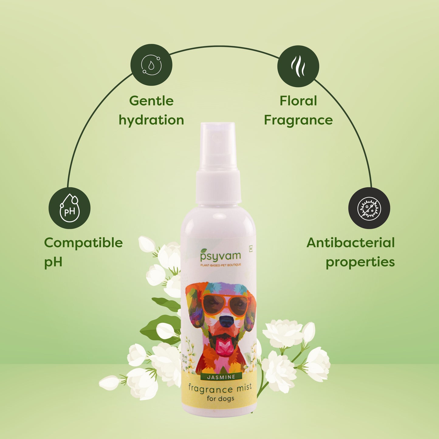 Image of Psyvam Fragrance Mist for Dogs Jasmine Benefits