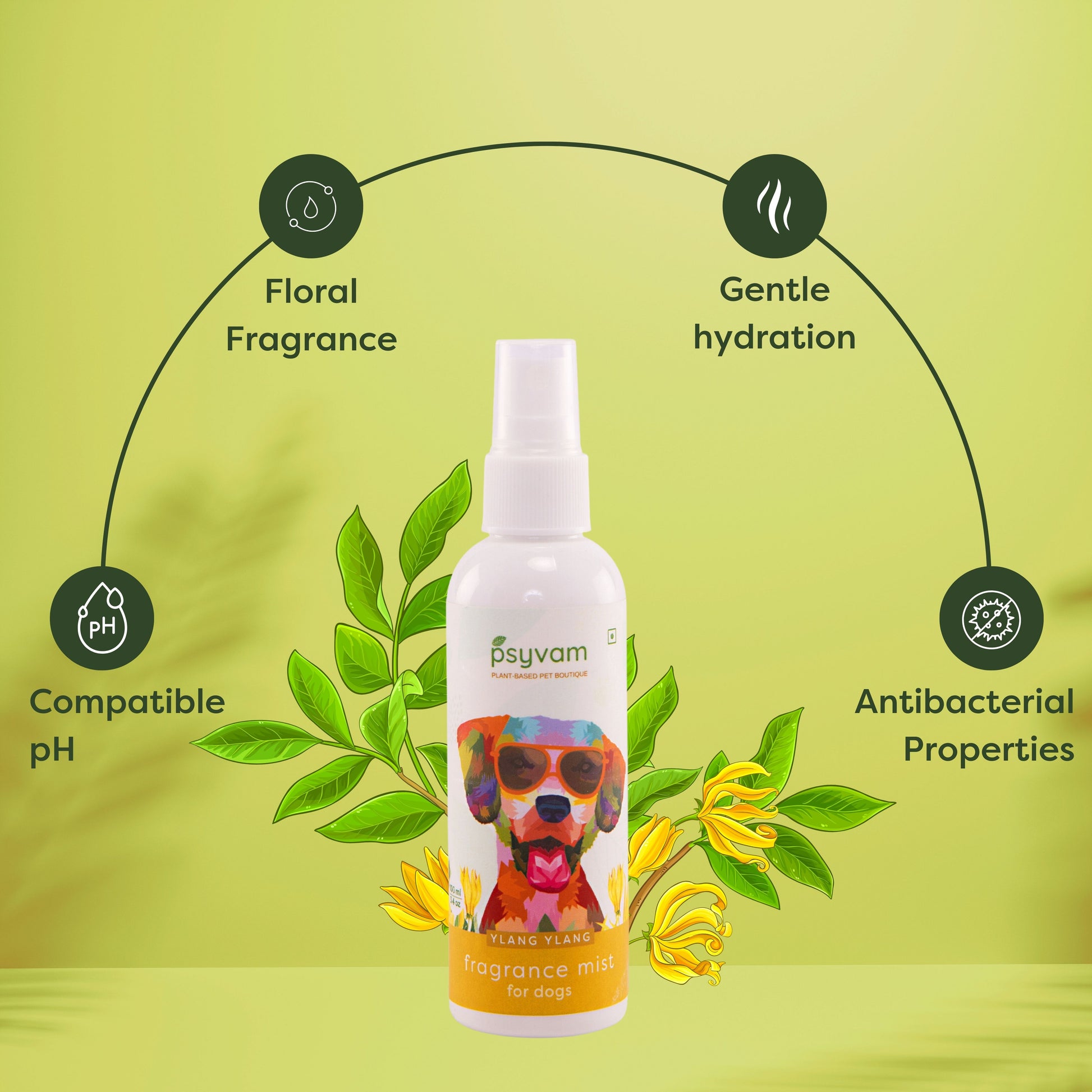 Image of Psyvam Fragrance Mist for Dogs Ylang Ylang Benefits