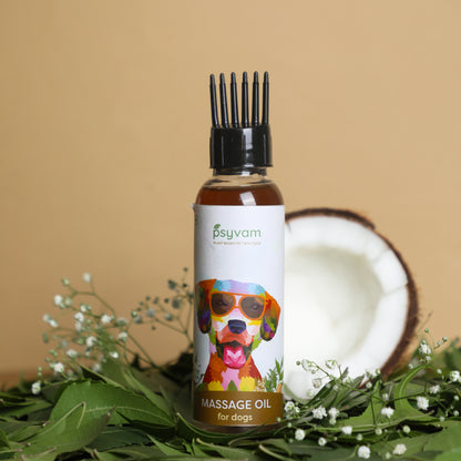 Image of Psyvam Massage Oil for Dogs Lifestyle