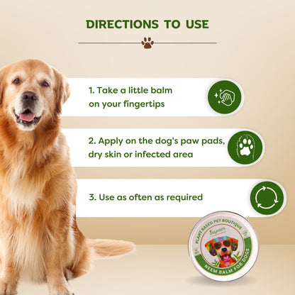 Directions To Use of Psyvam Neem Balm for Dogs 